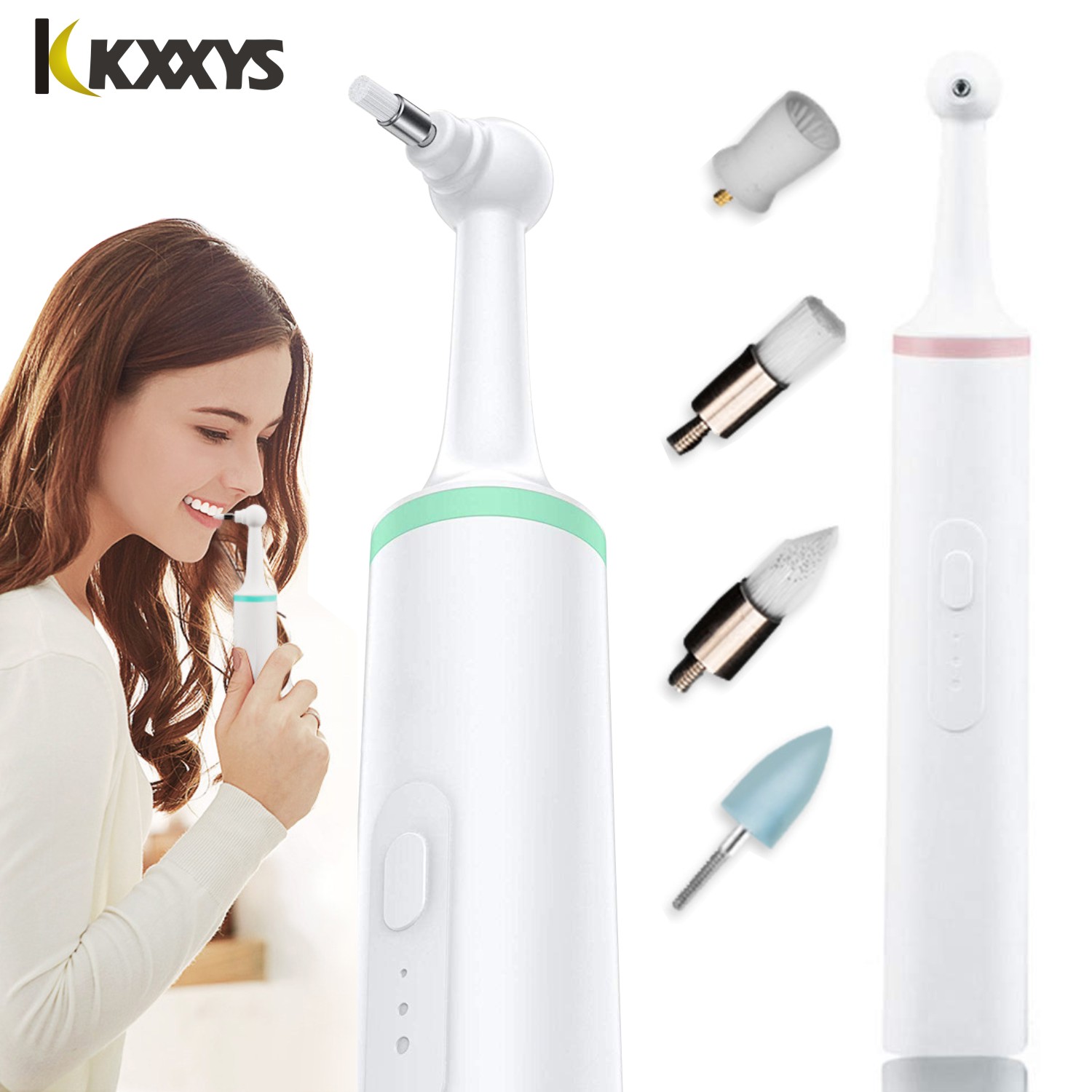 Teeth Whitening Kit - Obrotowa szczoteczka do wybielania zębów, wielofunkcyjne